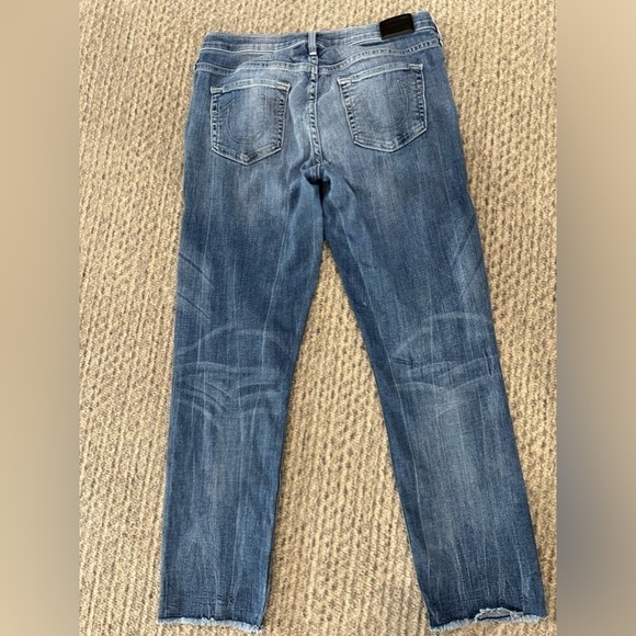 True Religion Denim - TRUE RELIGION Cora Mid-rise Straight jeans with fray